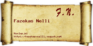 Fazekas Nelli névjegykártya